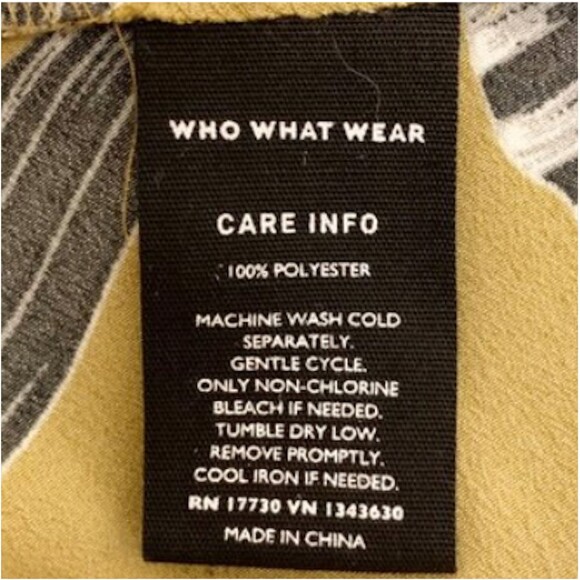 Who What Wear Sz M Long Sleeve Floral Peplum Blouse Asymmetrical Buttons Mustard - Picture 8 of 11